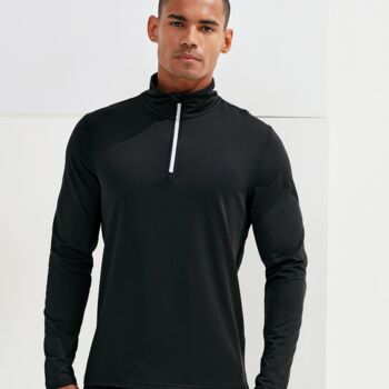 TriDri® recycled long sleeve brushed back ¼ zip top Thumbnail