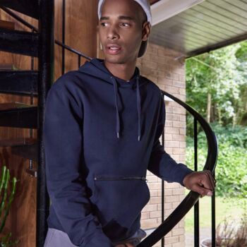 Kustom Kit Regular Fit Piqué Zipped Pocket Hoodie Thumbnail