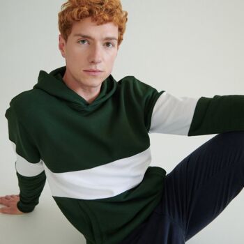 Heavyweight panelled hoodie Thumbnail