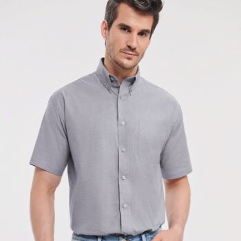 Russell Collection Short Sleeve Easy Care Oxford Shirt Thumbnail