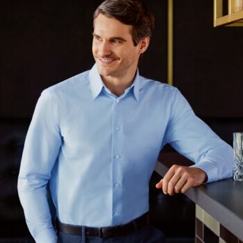 Russell Collection Long Sleeve Tailored Oxford Shirt Thumbnail