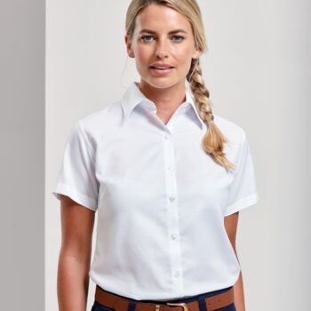 Premier Ladies Signature Short Sleeve Oxford Shirt Thumbnail