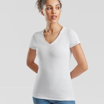 Lady-fit valueweight v-neck t Thumbnail