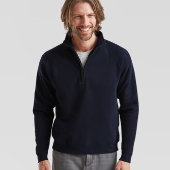 Premium 70/30 zip neck sweatshirt Thumbnail